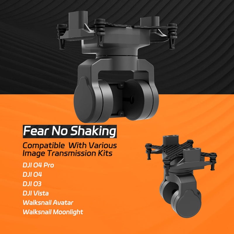 RunCam C-20D 2-Axis FPV Camera Gimbal,Pan Tilt Mount,FPV Head Tracking with UART,PWM S.Bus Control Compatible with DJI O4 O3 for Walksnail &Analog Cameras for RC Car Airplanes Drone (Standard Version) - Image 2